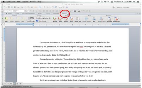 where is track changes in word for mac